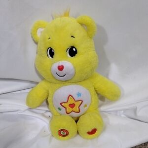 EUC Care Bears COLOUR YOUR WORLD UNLOCK THE MAGIC YELLOW SUPERSTAR PLUSH 13"